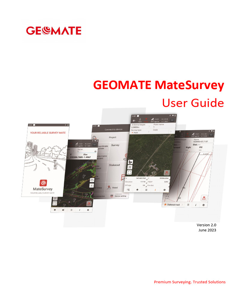 MateSurvey User Guide | PDF | Bluetooth | Surveying