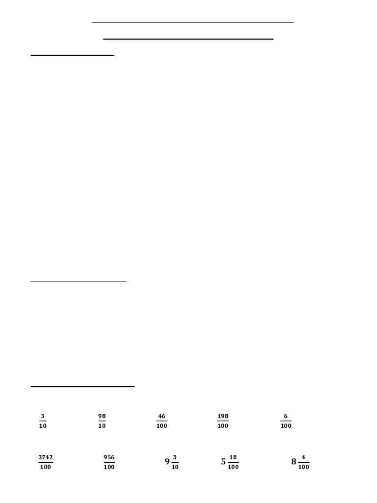 Decimals Worksheet Answers | PDF | Decimal | Numbers