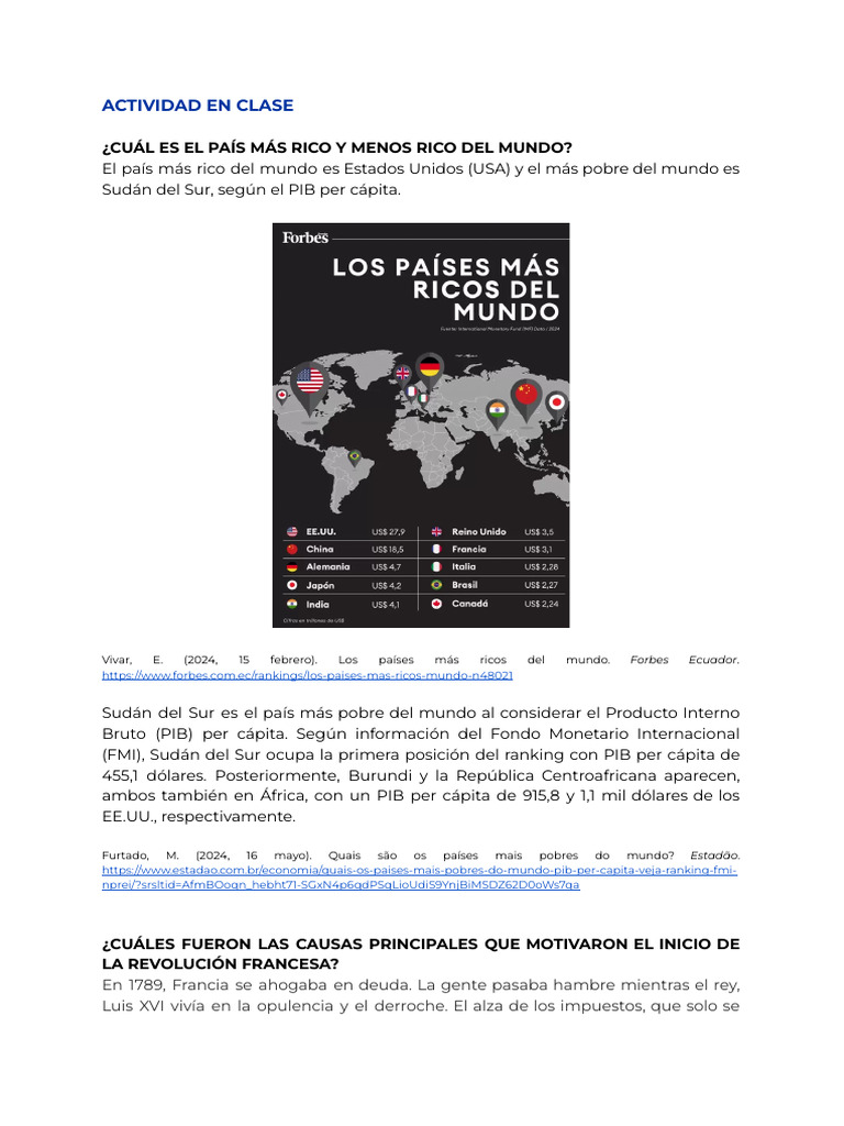 Países más ricos y pobres del mundo | PDF | Infección