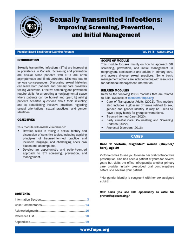 Sexually Transmitted Infections August 2022 SCREEN COMPATIBLE | PDF ...