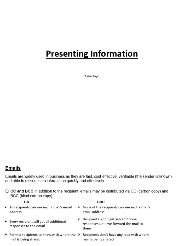 Presenting Information | PDF | Computing