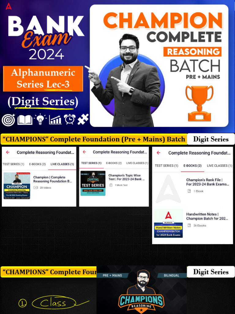008) Alphanumeric Series Lec-3 (Digit Series) By @ImTgLoki | PDF