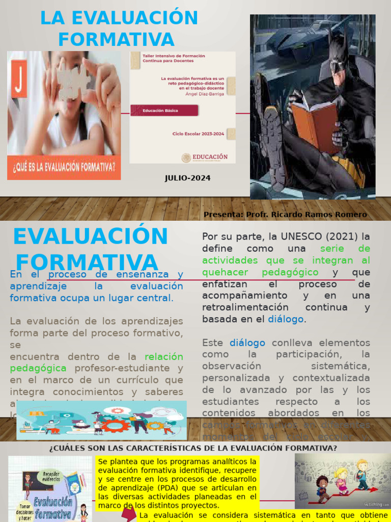 Caracteristicas y Momentos de La Evaluación Formativa | PDF | Maestros ...