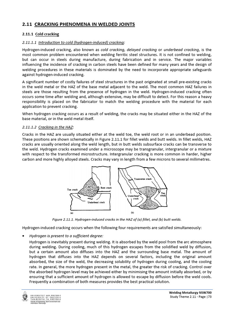 Cold Cracking in Welded Joints Explained | PDF | Welding | Construction
