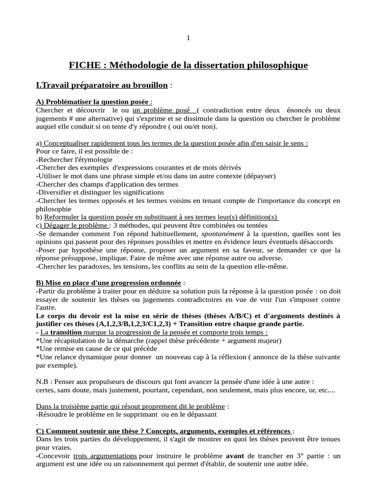 Méthodologie de la dissertation philo | PDF | Liberté