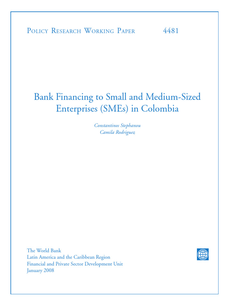 Bank Financing for SMEs in Colombia | PDF | Small And Medium Sized ...