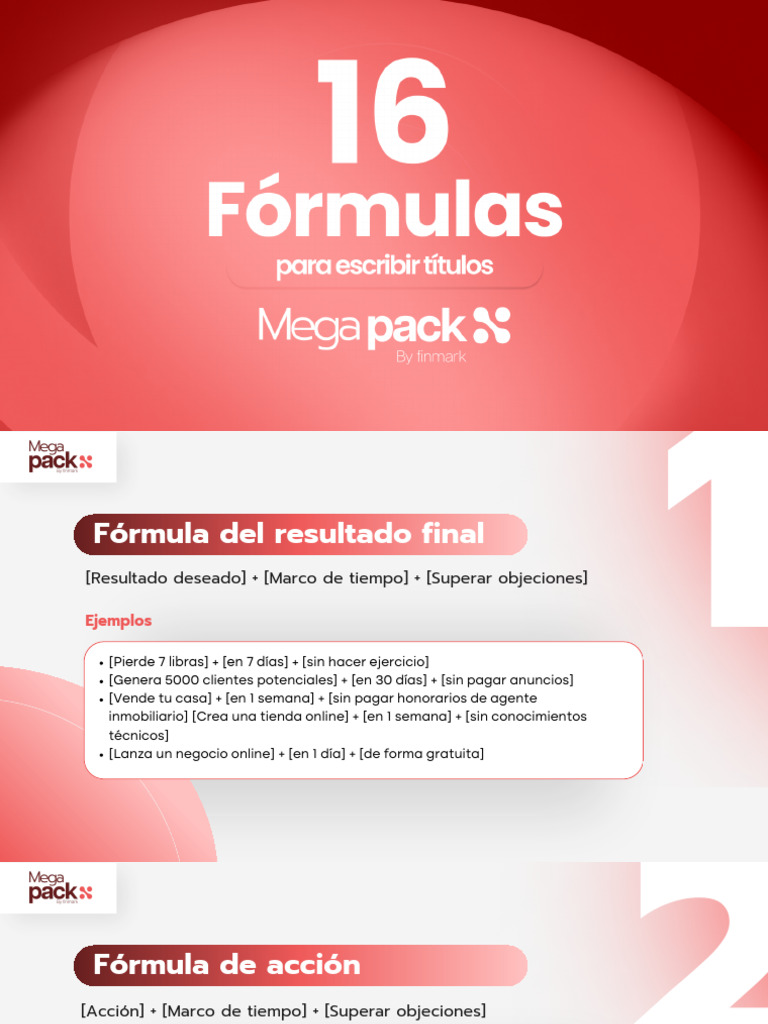 Fórmulas para Tus Títulos | PDF