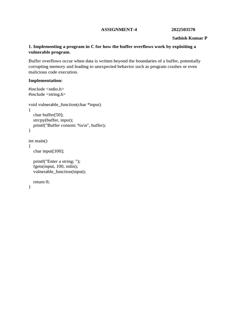 Buffer Overflow and Format String Attacks | PDF | Computer Data | Computing