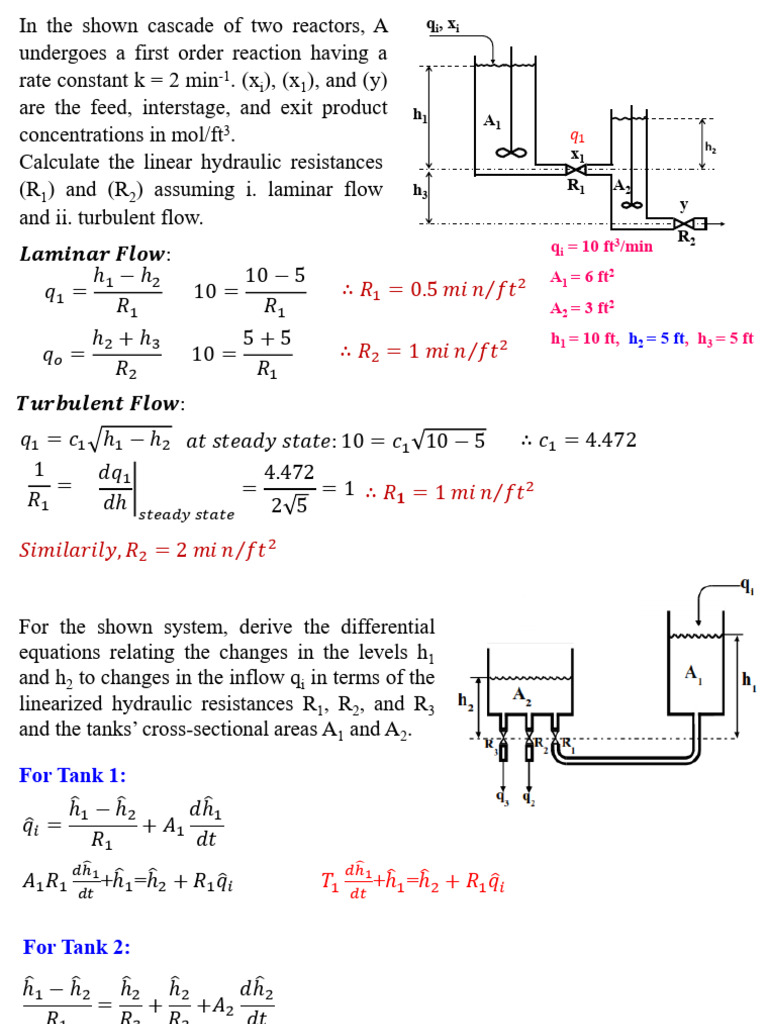 (MOD) Lec 02 Examples of Lumped Systems | PDF | Chemical Reactor ...