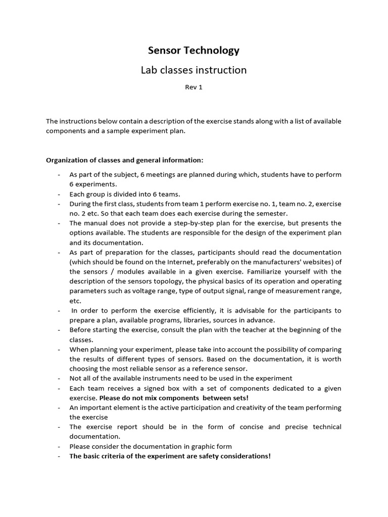 Lab Instruction (1) 2313123123 | PDF | Sensor | Infrared