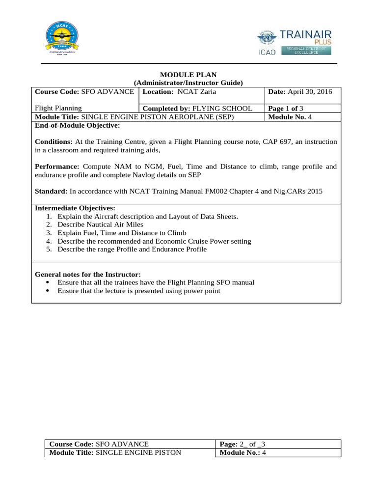 Flight Planning SFO MODULE FOUR PLAN | PDF | Aircraft | Aviation