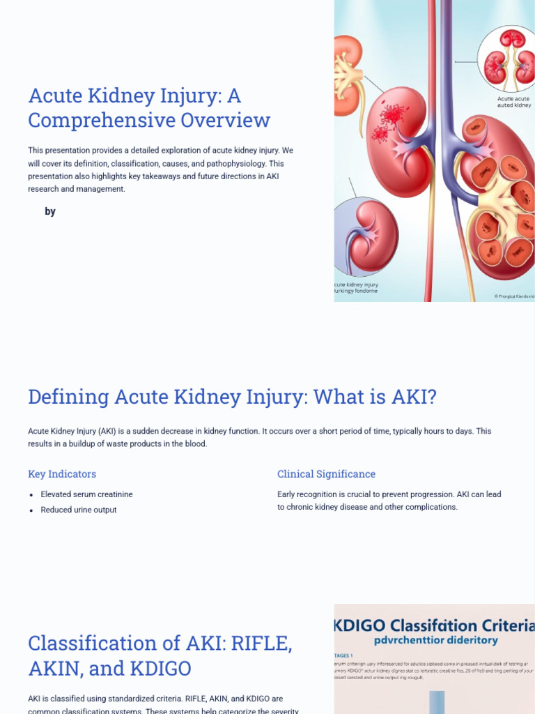 Acute Kidney Injury Insights | PDF | Urology | Genitourinary System