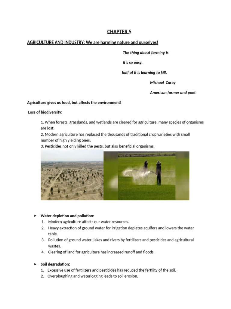 Agriculture's Environmental Impact Explained | PDF | Agriculture ...