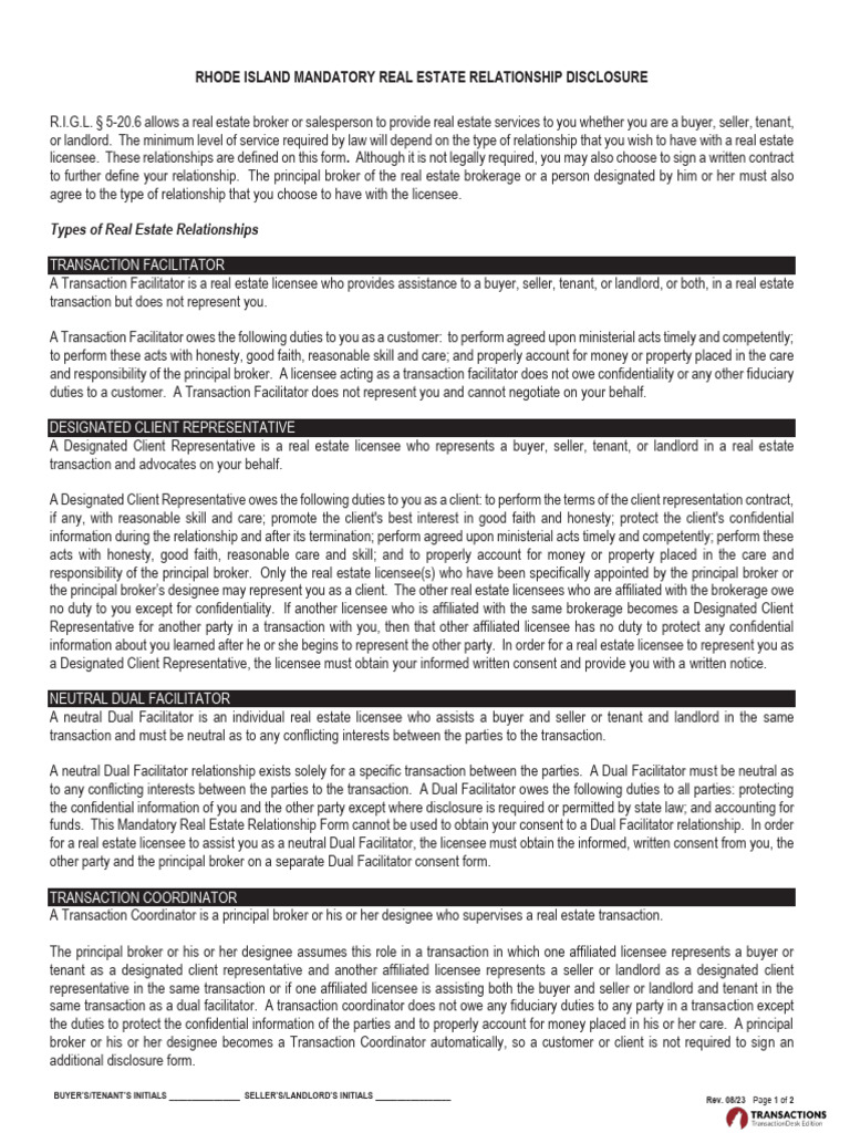 Rhode Island Real Estate Relationship Guide | PDF | Justice | Crime ...