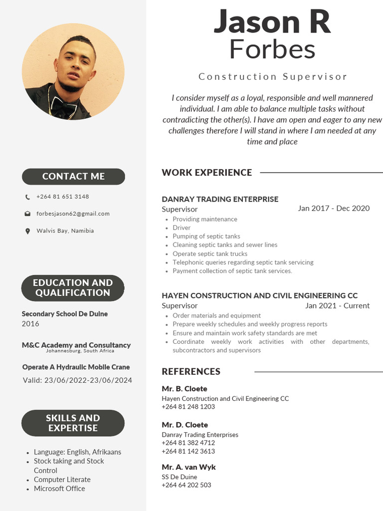 Jason CV1 | PDF