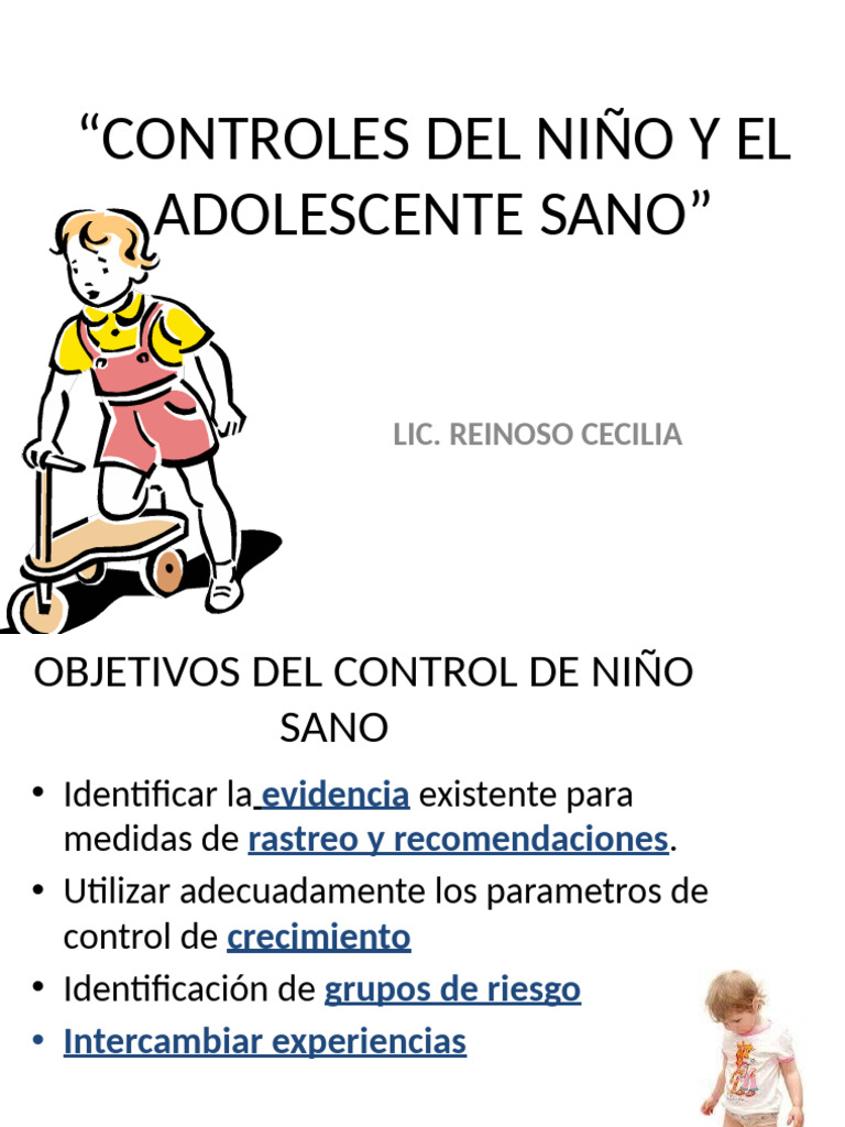 Control de Niño Sano | PDF | Pediatría | Amamantamiento
