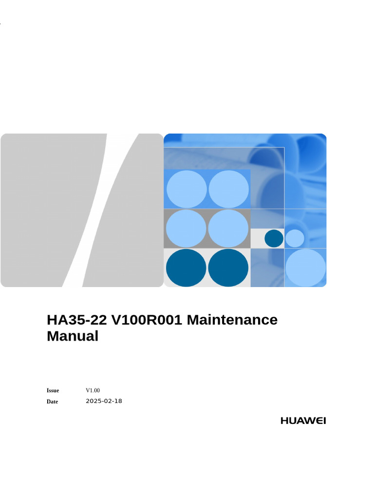 HA35-22 V100R001 Maintenance Manual v1.01 | PDF | Telecommunications ...