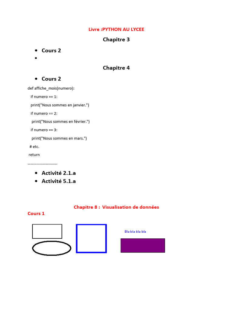 Python au Lycée - Tome 3 PDF | PDF