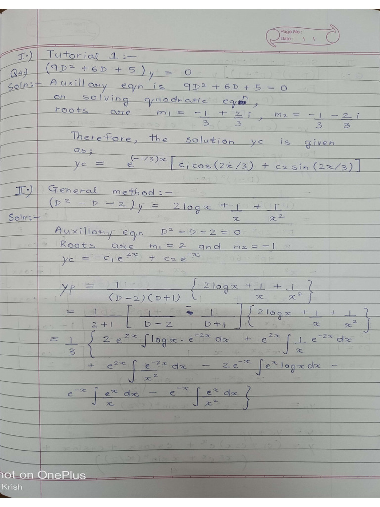 M 3 Tut 1 | PDF