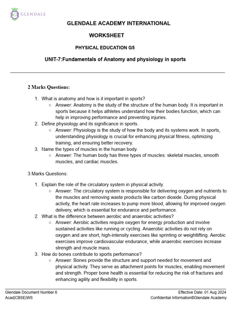 Fundamentals of Anatomy and Physiology | PDF | Aerobic Exercise ...