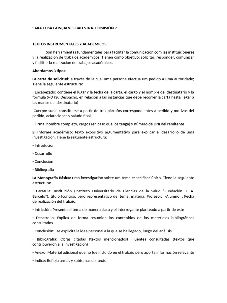 Tipos de Textos Instrumentales | PDF
