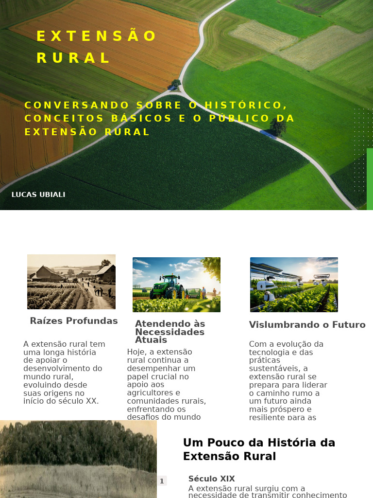 História e Conceitos da Extensão Rural | PDF | Agricultura ...