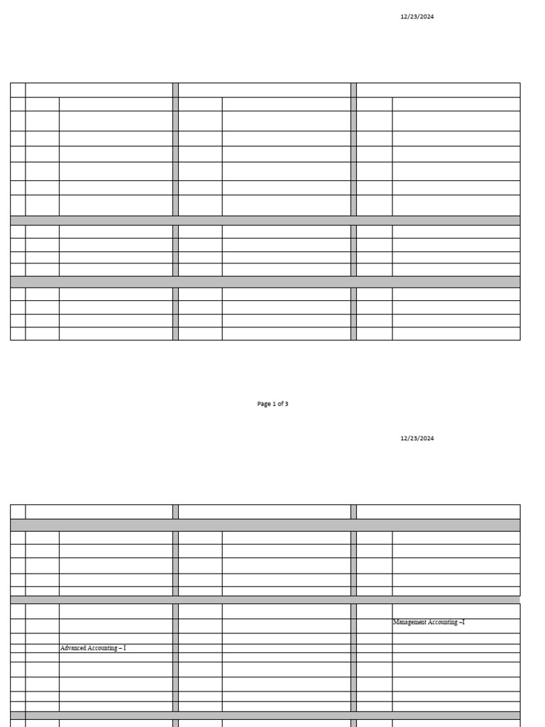 BBA and BSECO Exam Schedule Spring 2025 | PDF | Economics | Accounting