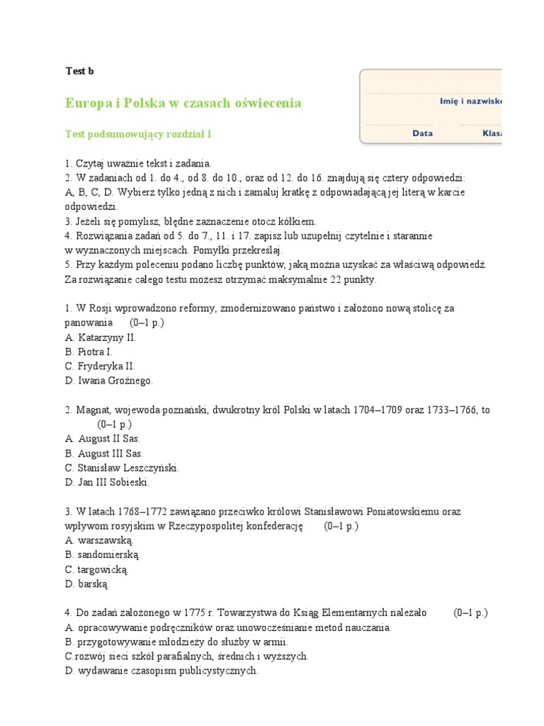 Europa I Polska W Czasach Oświecenia Sprawdzian Grupa B Odpowiedzi europa_i_polska_w_czasach_oswiecenia_test_b_www.przeklej.pl