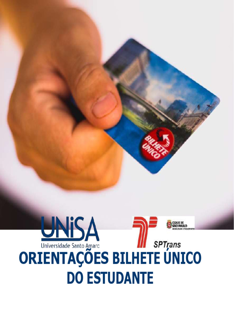 Bilhete Único do Estudante: Guia Completo | PDF | Transporte público ...