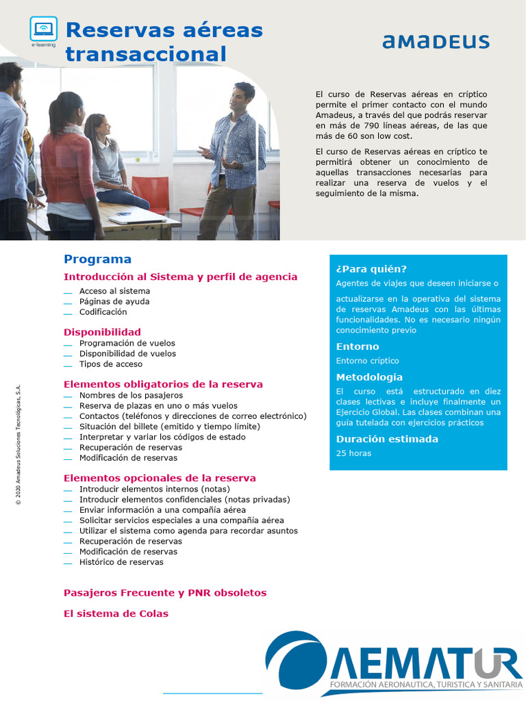 Curso Completo de Reservas Amadeus | PDF