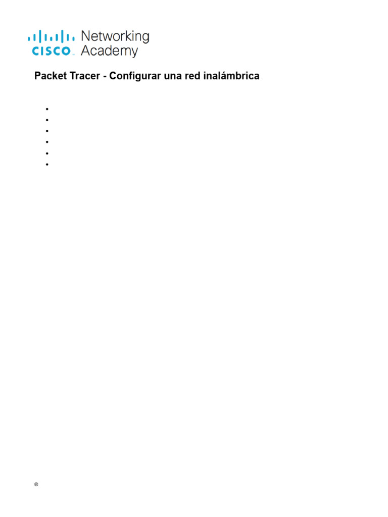 Configuración de Red Inalámbrica en Packet Tracer | PDF | Dirección IP ...