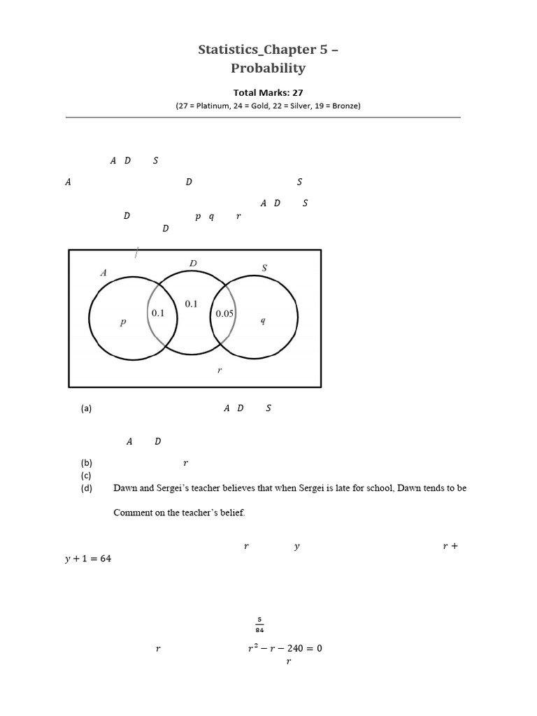 Statistics Chp5 Probability | PDF | Physics | Applied Mathematics