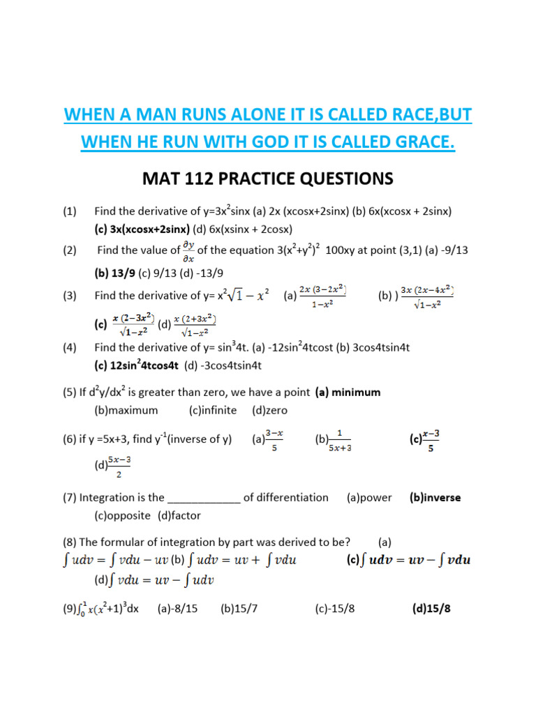Mat 112 Practice Questions Pdf