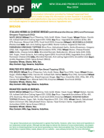 Subway Australia Gluten-Free Ingredients | PDF | Breads | Flour