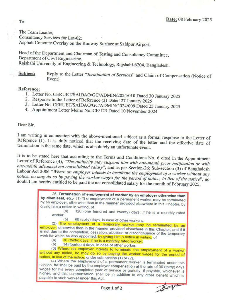 Reply To The Letter 