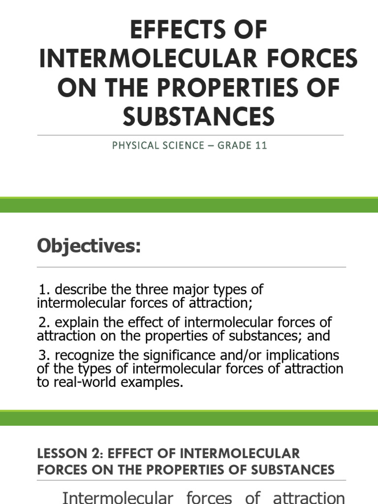 Intermolecular Forces and Substance Properties | PDF | Liquids | Viscosity