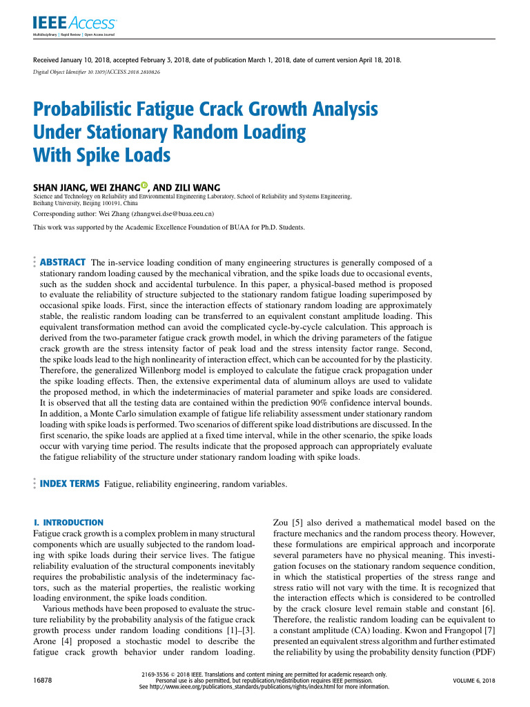 Probabilistic Fatigue Analysis with Spike Loads | PDF | Fatigue ...