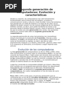 Segunda Generación de Computadoras (1956-1964) | PDF | Almacenamiento ...