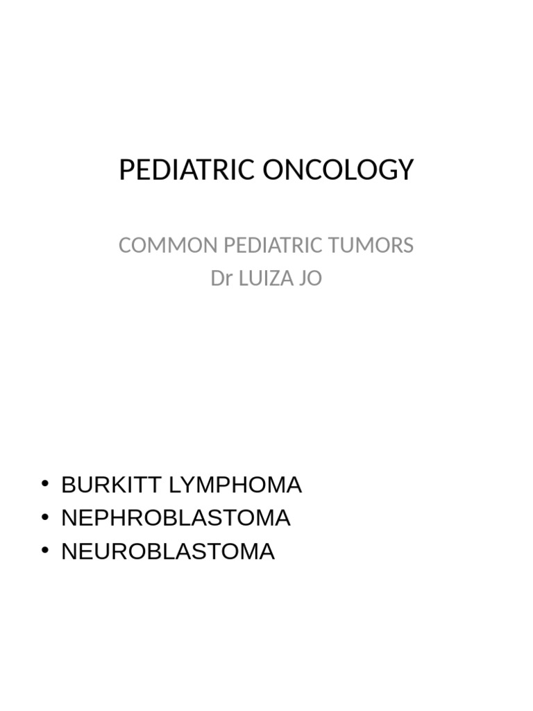 Pediatric Oncology: Burkitt Lymphoma Overview | PDF | Lymphoma ...