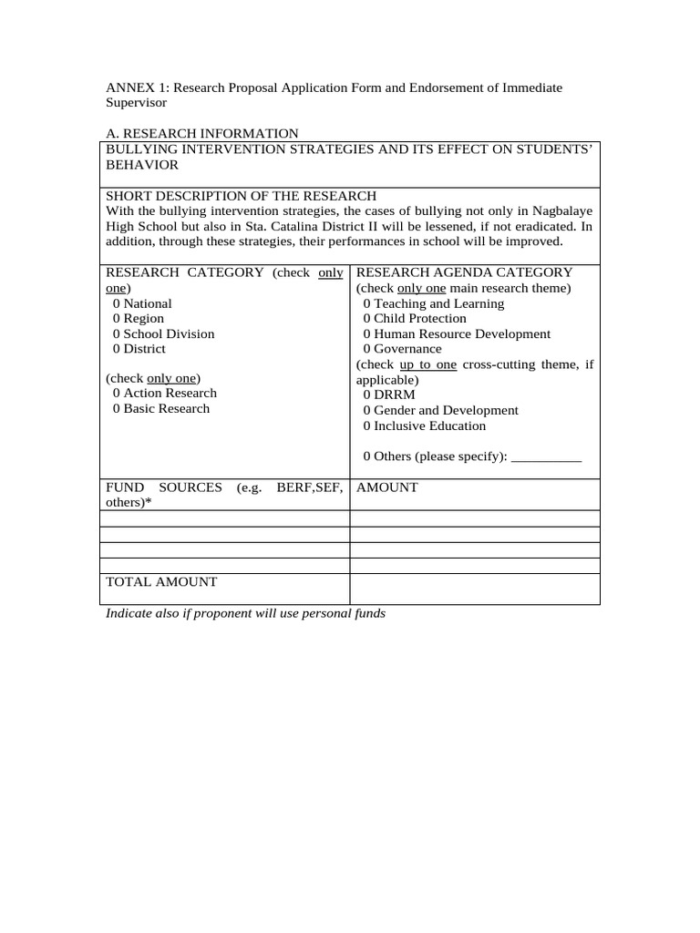 Bullying Intervention Strategies Proposal | PDF