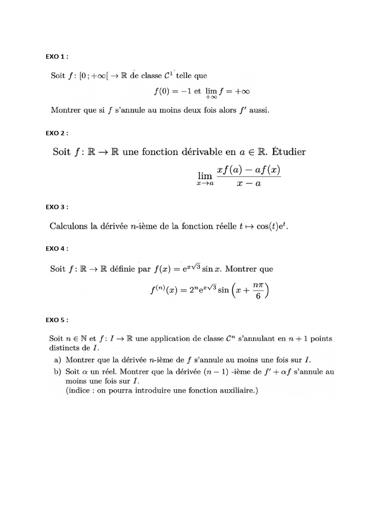 Derivabilite | PDF