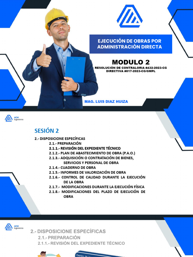 Modulo 2 Adm Directa Pdf Presupuesto Hormigón