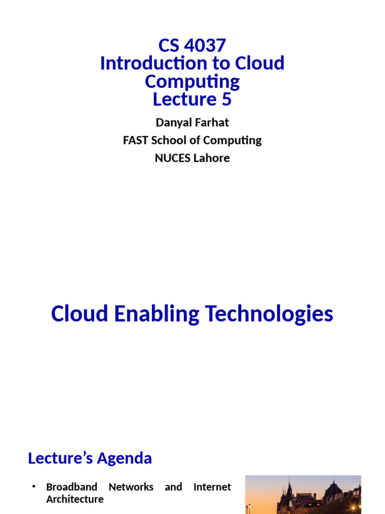 CC 5 Cloud Enabling | PDF | Computer Network | Virtualization
