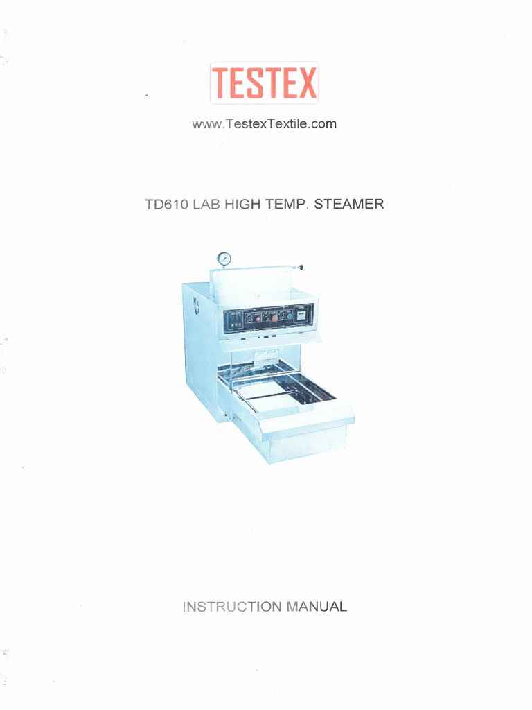 TD610 LAB HIGH TEMP. STEAMER | PDF