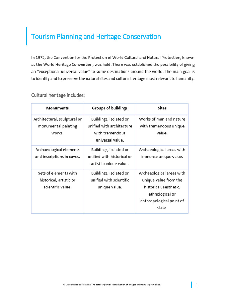 Tourism Planning and Heritage Conservation | PDF | Liberal Arts Education