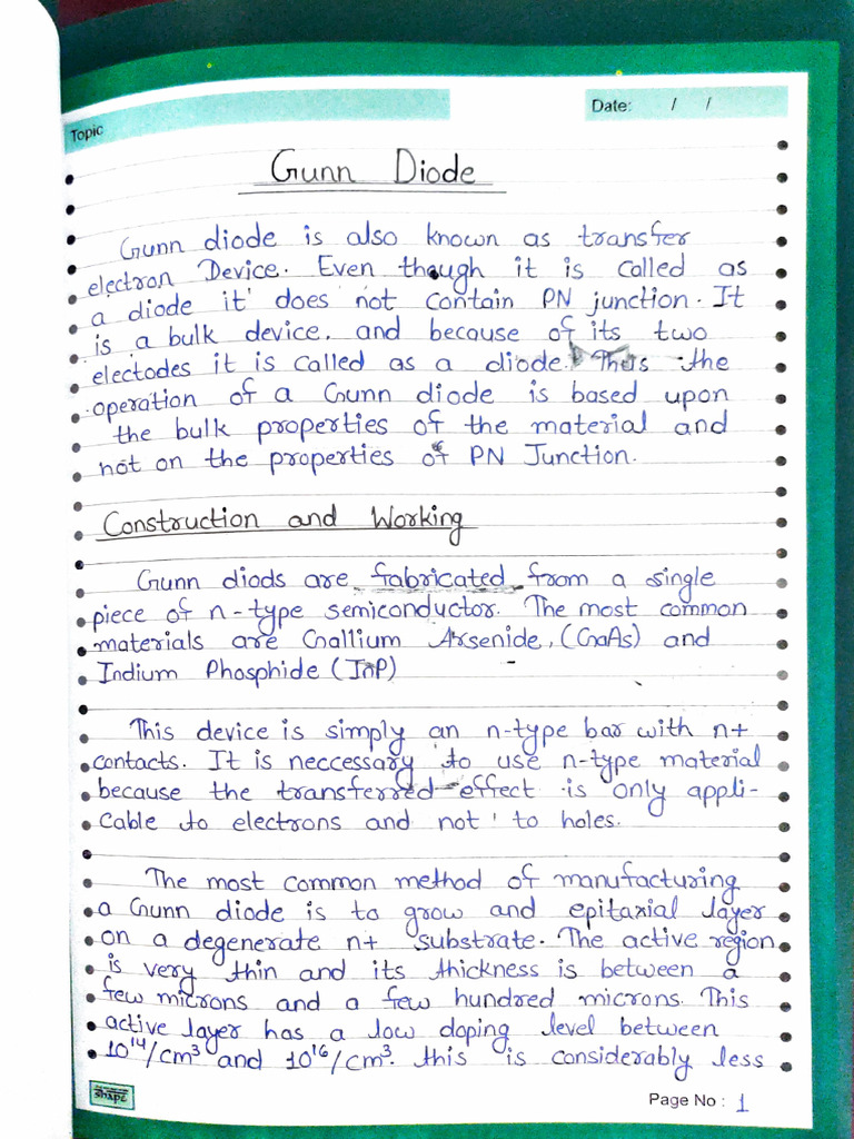 Gun Diode | PDF | Diode | Physical Phenomena