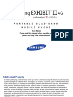 T-Mobile Samsung Exhibit II 4G Manual
