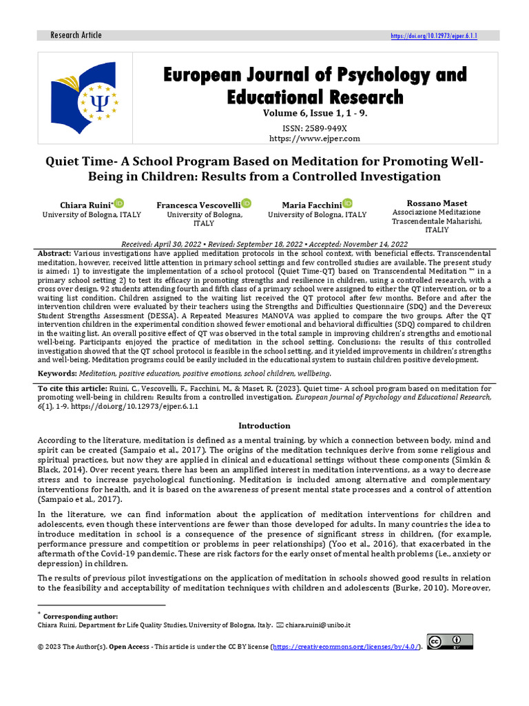 EBSCO FullText 2024 10 04 | PDF | Meditation | Attention Deficit ...