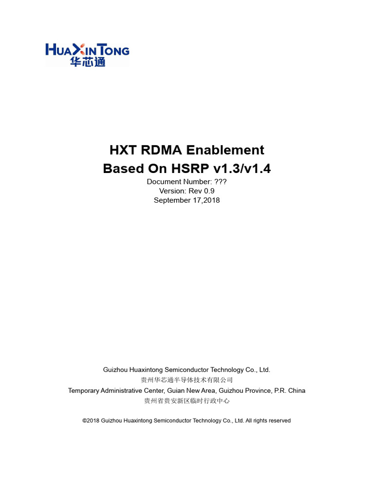 HXT RDMA Enablement Guide | PDF | System Software | Software