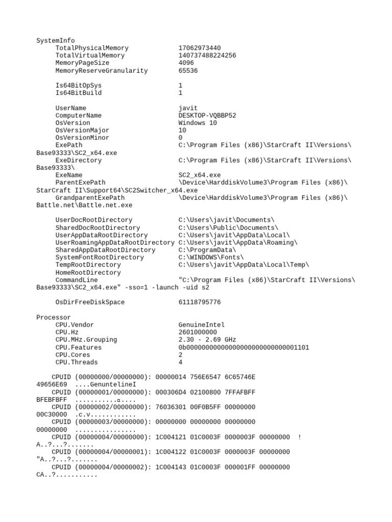Windows 10 System Info Report | PDF | Hertz | Computer Hardware
